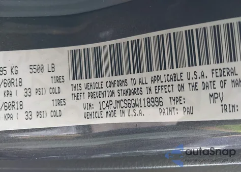 2016 Jeep Cherokee Altitude z USA, uszkodzony, nr VIN 1C4PJMCS6GW118996